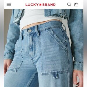 Lucky Brand Denim Luxe Cargo Palazzo size 6/28